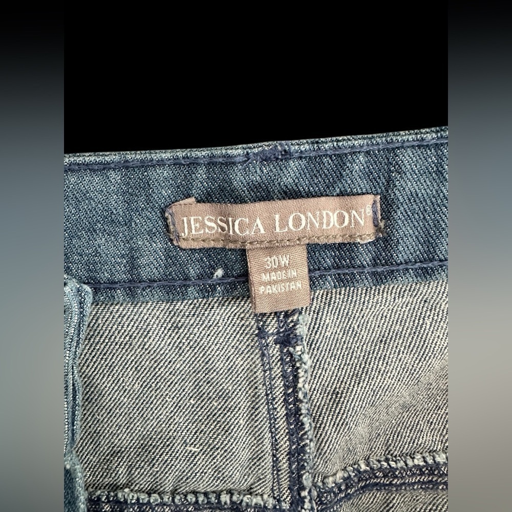 Jessica London’s  Classic Cotton Denim Midi Skirt Size 30W - Picture 5 of 5